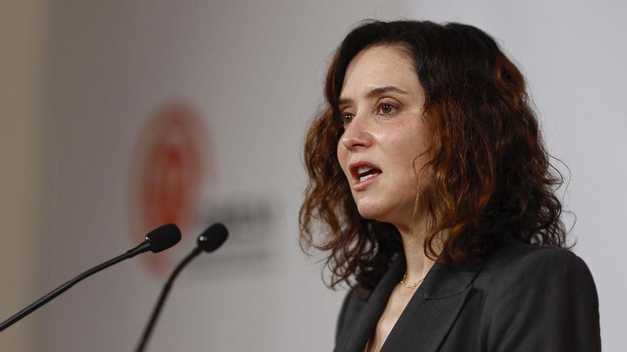 La presidenta de la Comunidad de Madrid, Isabel Díaz Ayuso, este martes