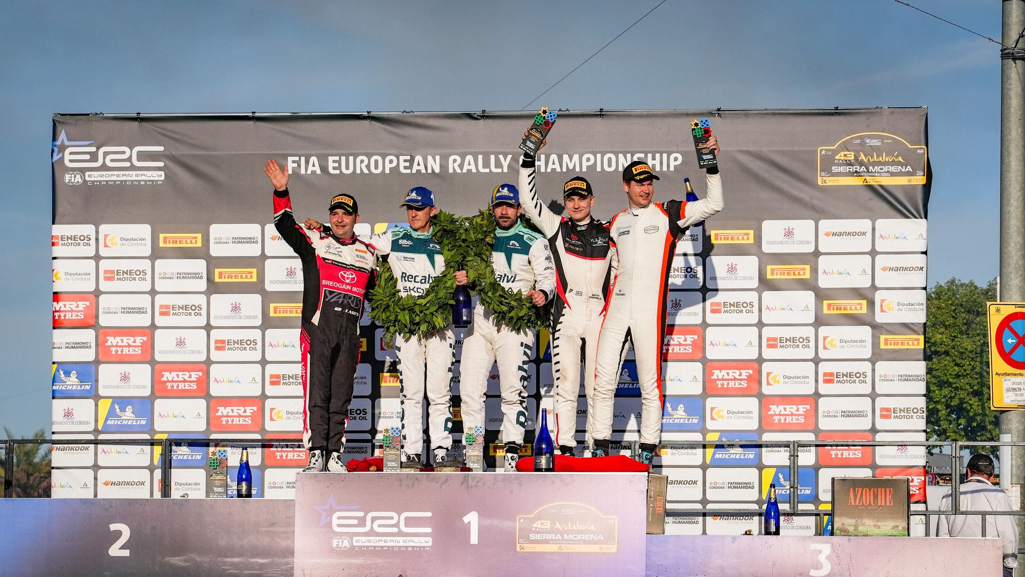 Entrega de premios y podio del Rally Sierra Morena