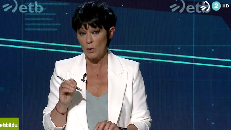 Maddalen Iriarte, durante el debate de ETB