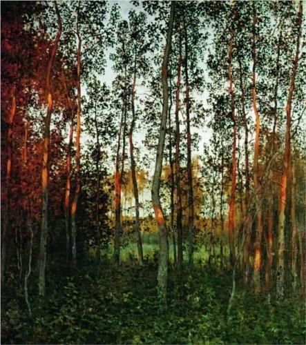 Paisaje, Isaak Levitán, acaso inspiración del telón de fondo
