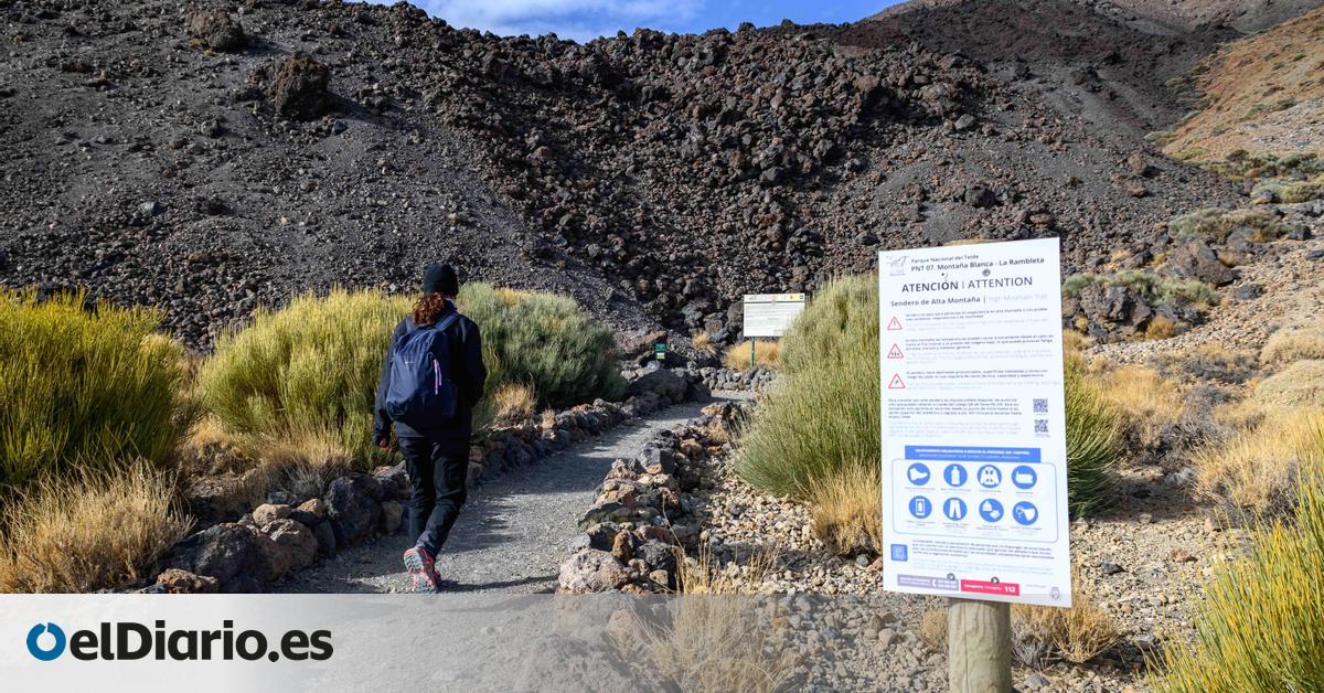 Herido un senderista tras sufrir una caída en el Parque Nacional del Teide