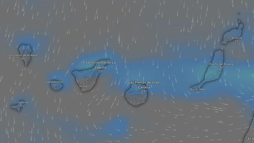 Mapa de precipitaciones en Canarias para este viernes, 20 de octubre, según el modelo europeo
