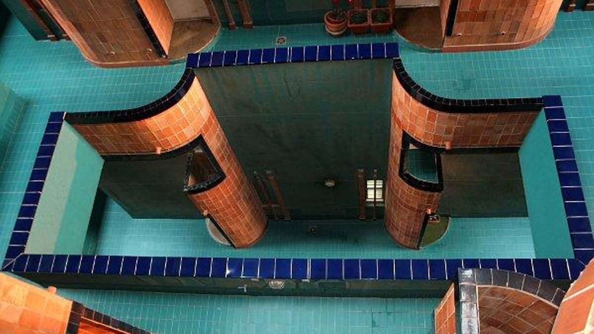 Patios interiores de uno de los edificios más famosos proyectados por Ricard Bofill.