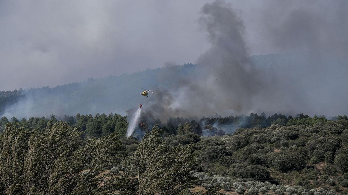 El incendio de La Mierla avanza hacia el parque natural de la Sierra Norte de Guadalajara, con siete pueblos evacuados
