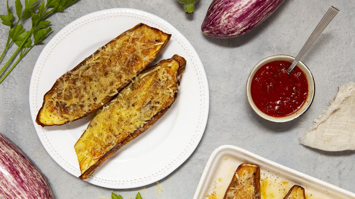 Berenjenas rellenas gratinadas