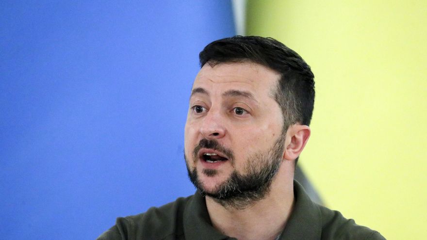 Imagen de archivo del presidente de Ucrania, Volodímir Zelenski. EFE/EPA/SERGEY DOLZHENKO