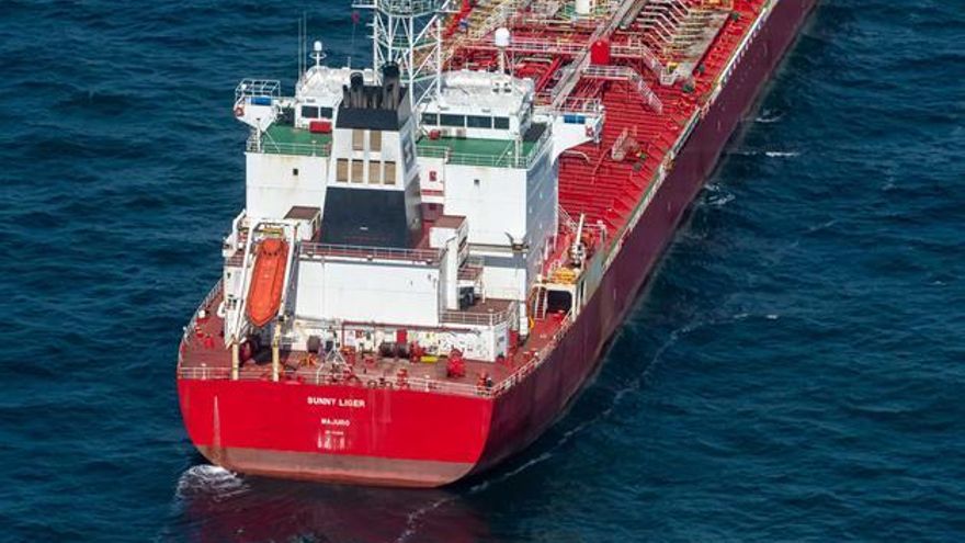 Vista aérea del carguero Sunny Liger