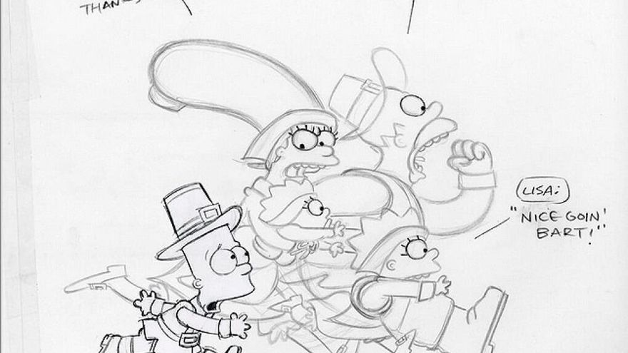 Boceto de 'Los Simpson'