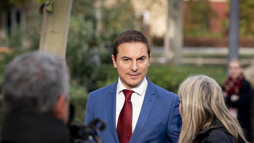 Juan Lobato, upon arrival on the second day of the trial of the State Attorney General, at the Supreme Court