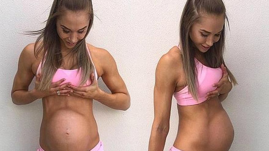 Chontel Duncan, la polémica 'mami fit' que practicaba 'kick boxing' en la semana 38 de embarazo.