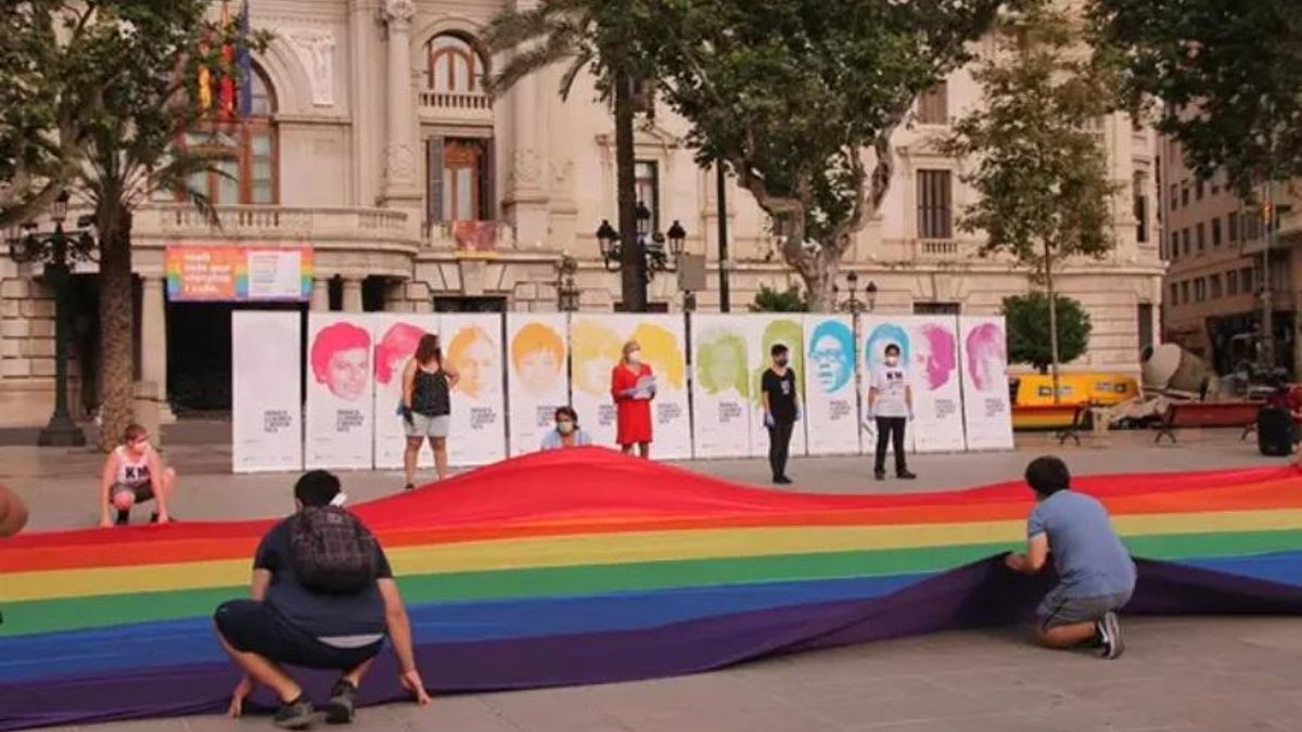 Imagen de la celebración del Dia LGTB+ del año pasado en València.