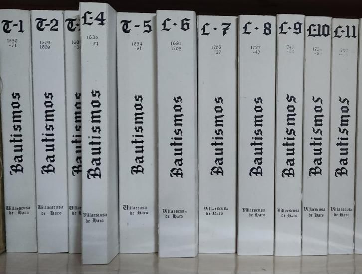 Registro de las partidas de bautismo en Villaescusa de Haro (Cuenca)