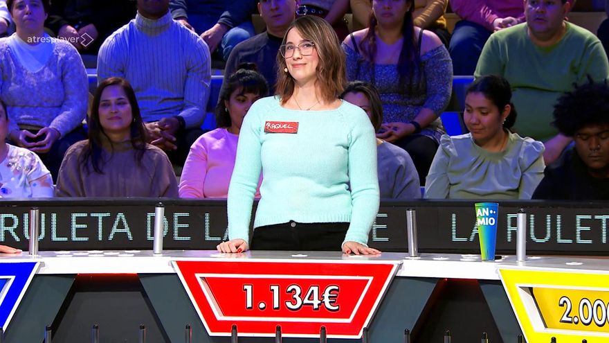 Raquel en 'La ruleta de la suerte'