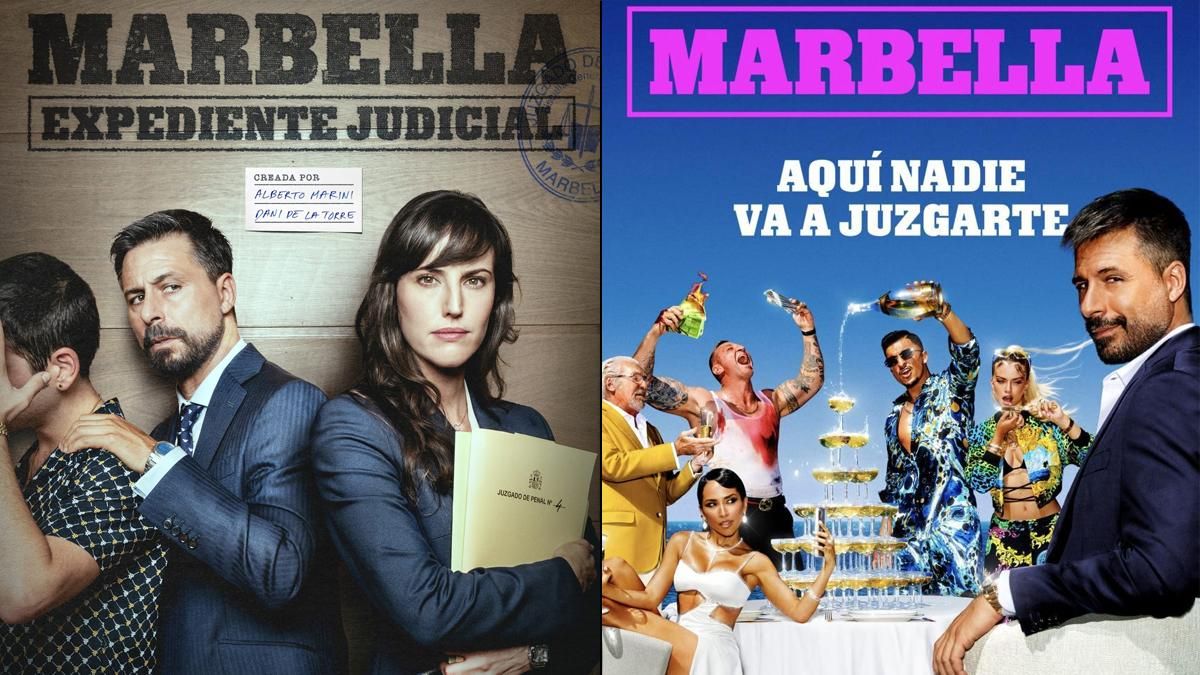 Carteles de las dos temporadas de 'Marbella'