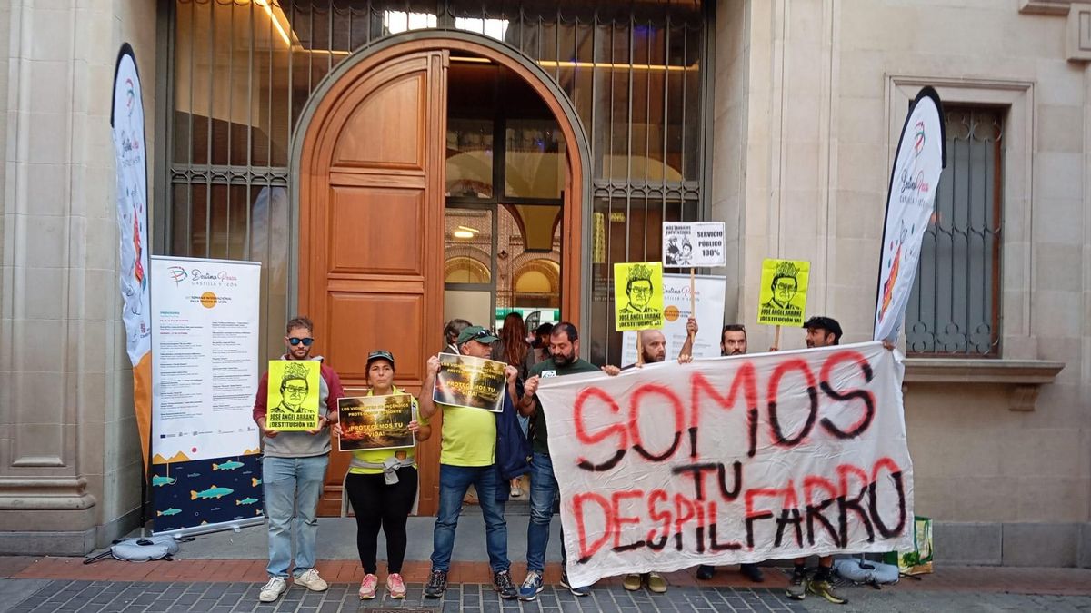 Protesta de bomberos forestales.