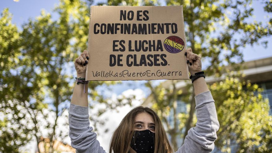 Protestas en Vallecas contra Ayuso