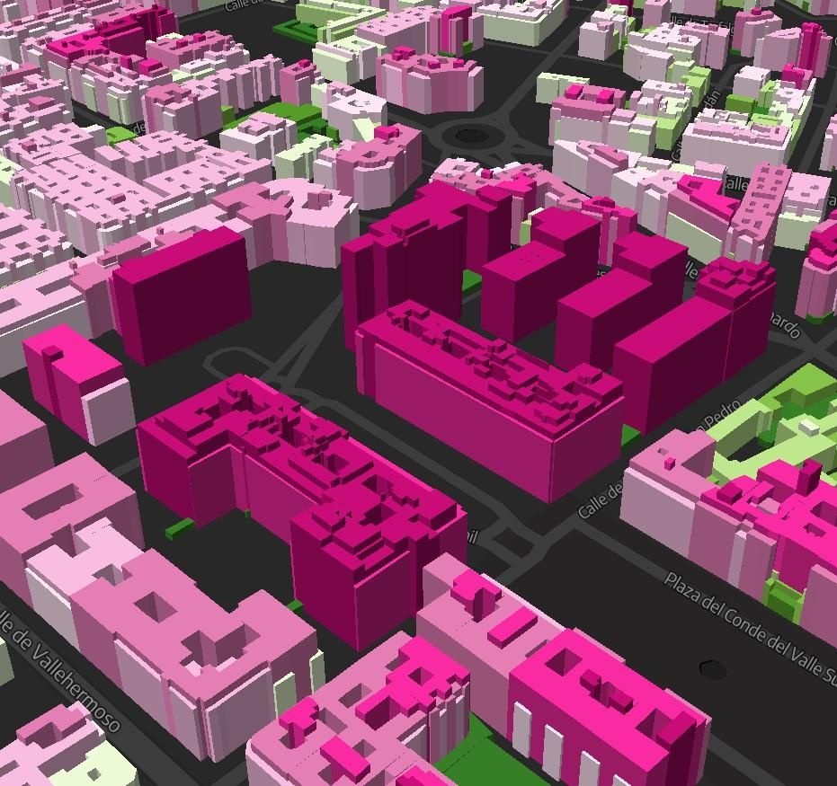 Vista de las alturas de edificios en la zona de Valle de Suchil