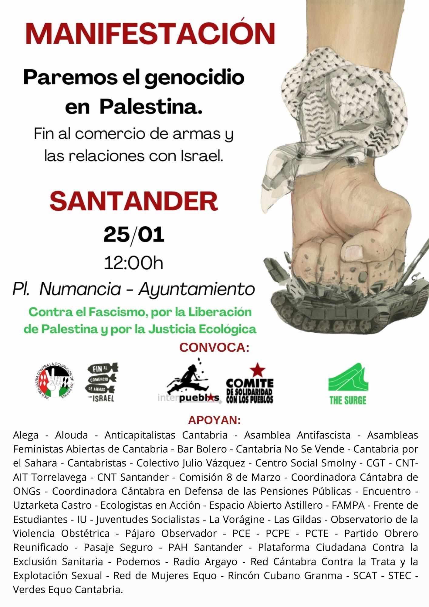 Cartel de la manifestación