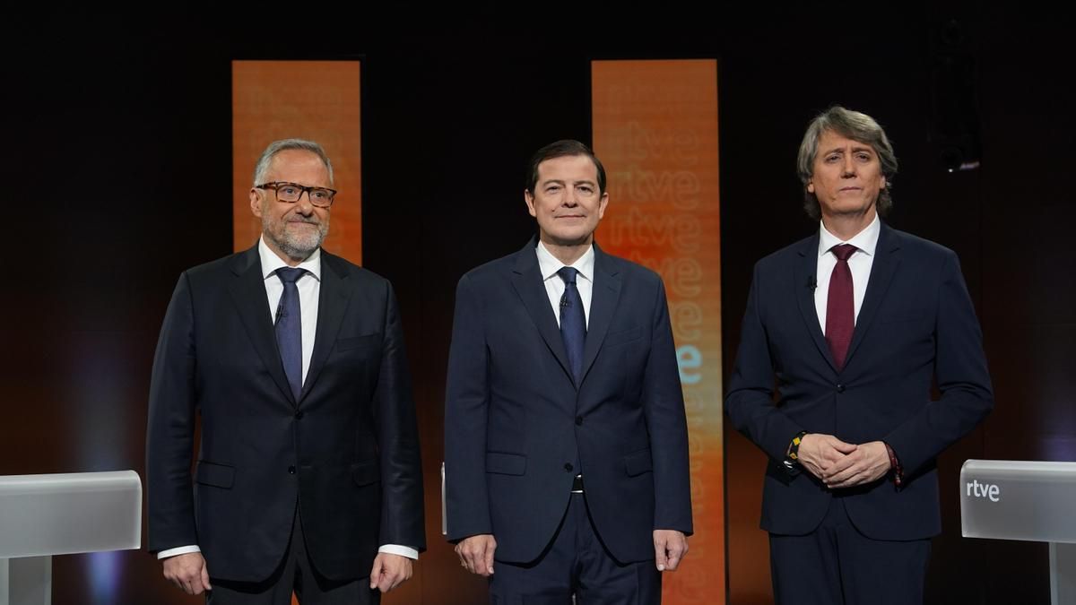 Los candidatos a las elecciones de Castilla y León, en el debate de RTVE.