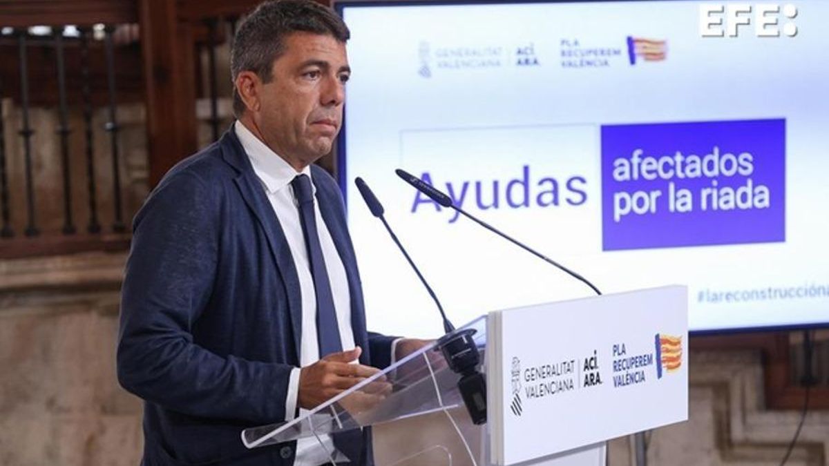 Carlos Mazón anuncia nuevas ayudas a los afectados por la dana.
