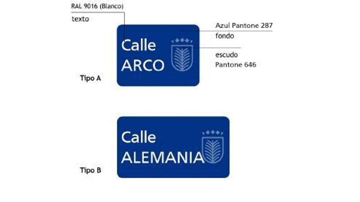 Así serán los nuevos rótulos de las calles de Las Palmas de Gran Canaria
