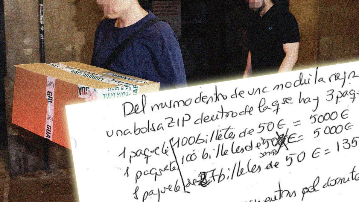 Agentes de la UCO de la Guardia Civil, durante los registros a Antxon Alonso