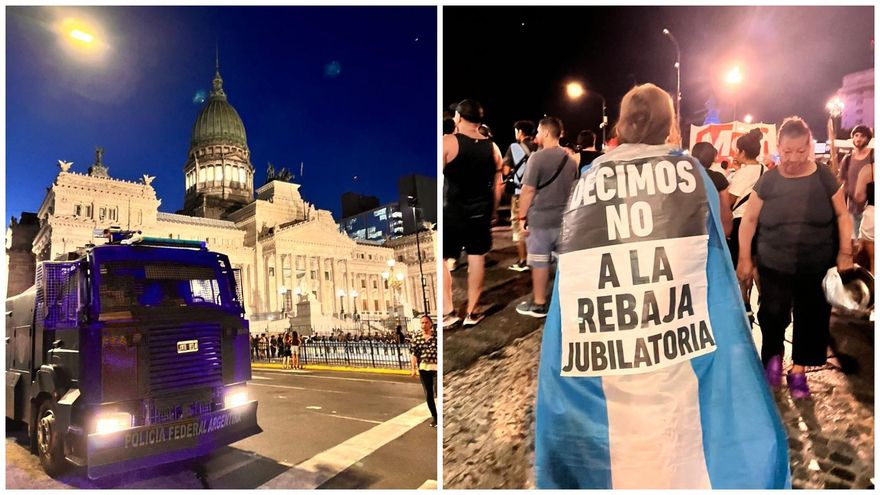 Protesta e incidentes afuera del Congreso: qué dicen los manifestantes contra las medidas de Milei