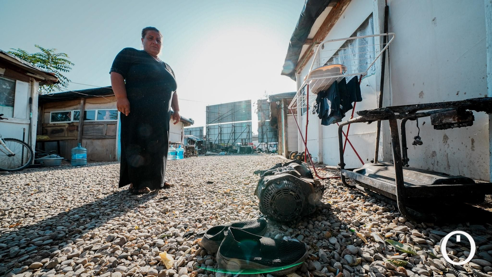 Asentamiento afectado tras el incendio que arrasó varias chabolas