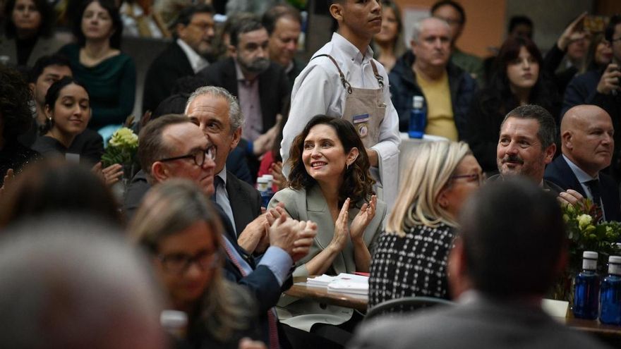 La presidenta de la Comunidad de Madrid, Isabel Díaz Ayuso, en la Real Casa de Correos este miércoles