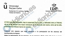 Un informe contradice la versión de Casado: compañeros suyos hicieron un trabajo final de máster evaluado por un tribunal