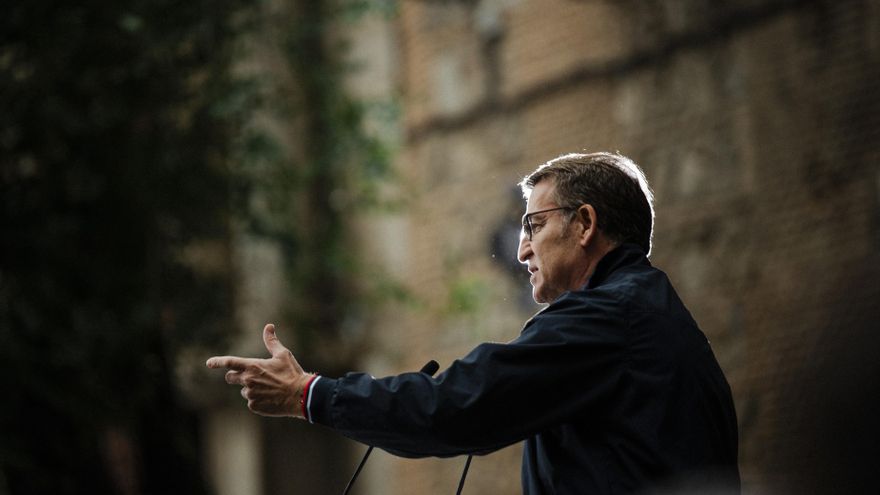 Archivo - Feijoo en Toledo en un acto en Ciudad Real, en foto de archivo