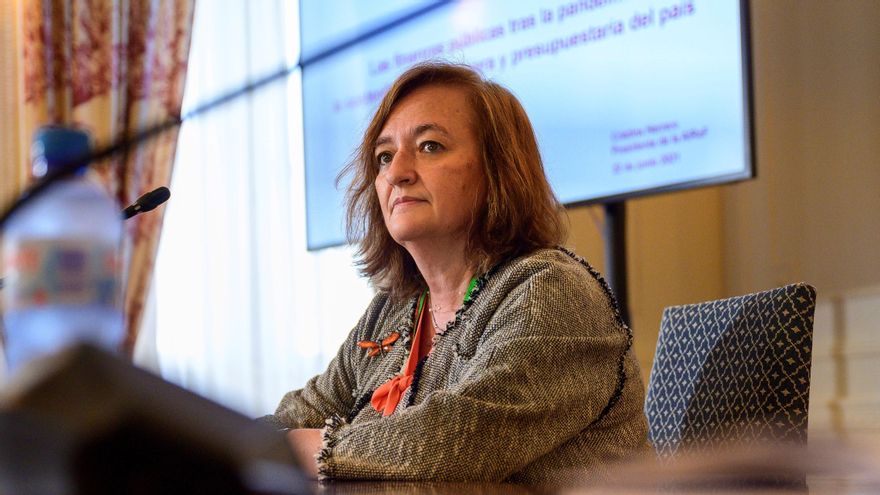 La presidenta de la AIReF, Cristina Herrero, en una fotografía de archivo. EFE/Pedro Puente Hoyos