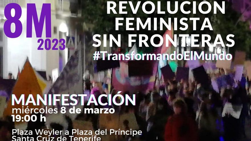 Cartel de la manifestación por el 8M en Tenerife.