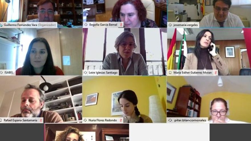 Consejo de Gobierno de la Junta de Extremadura, celebrado por videoconferencia