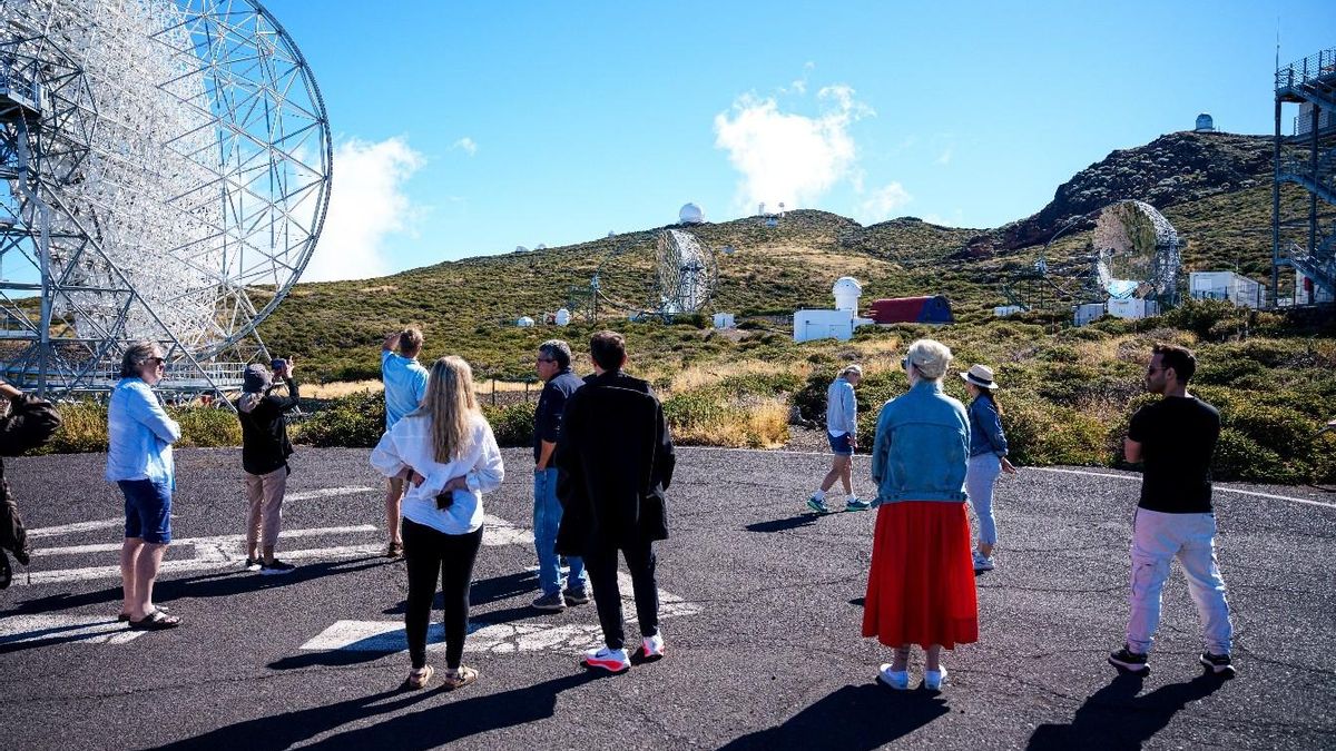 Visita de representantes de productoras internacionales  al Roque de Los Muchachos, en las cumbres de Garafía.