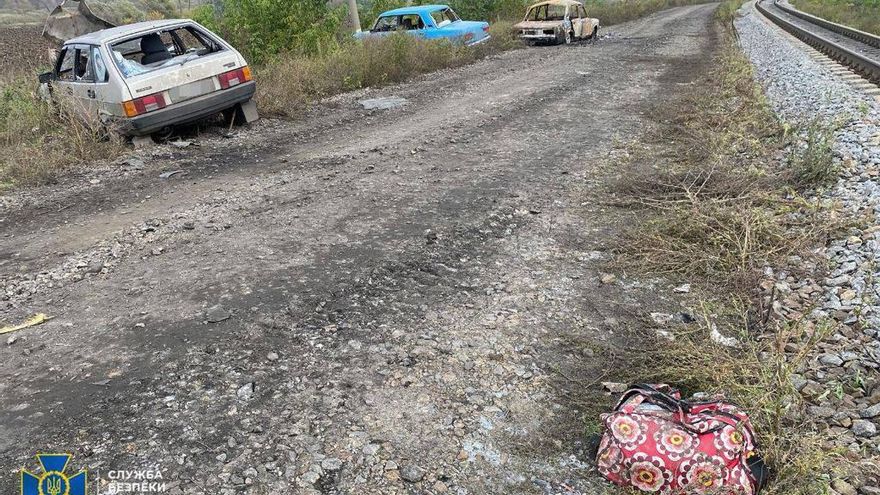 Imagen difundida por el Gobierno ucraniano de los ataques rusos a un convoy humanitario en la región de Járkov, que se ha saldado con al menos 24 muertos.