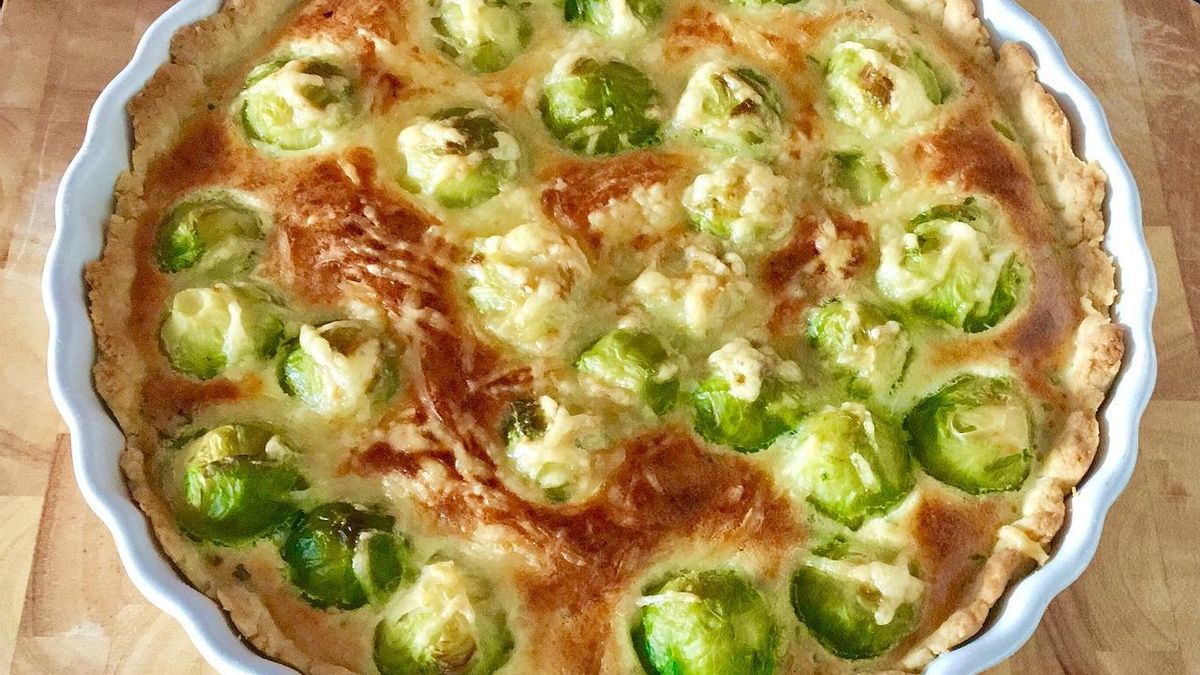 Quiche de coles de bruselas