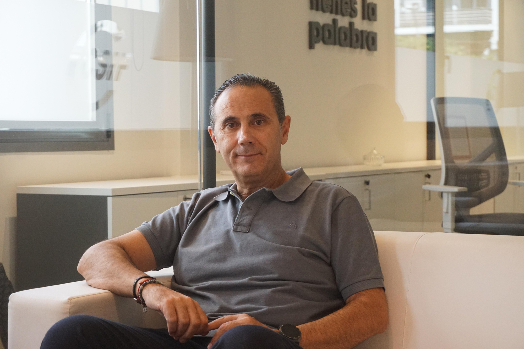 Germán Girela, presidente del sindicato CSIF en Andalucía, en la sede en Sevilla.