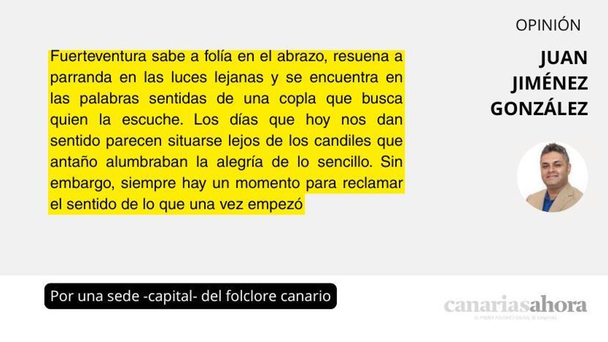 Por una sede -capital- del folclore canario
