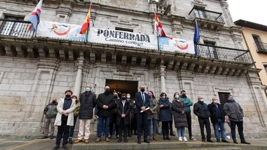 Concentración en Ponferrada en solidaridad con el pueblo ucraniano