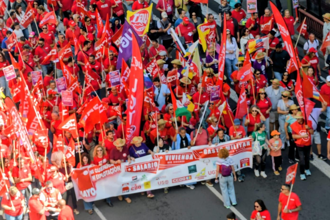 Manifestación del 1 de mayo en Las Palmas de Gran Canaria.