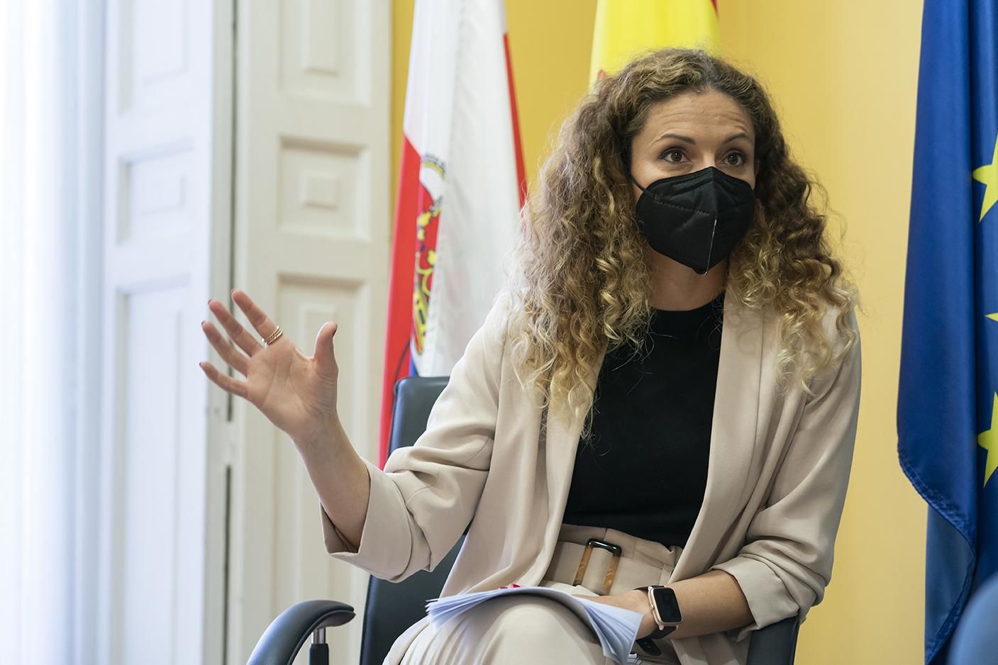 Ainoa Quiñones durante la entrevista con elDiario.es.