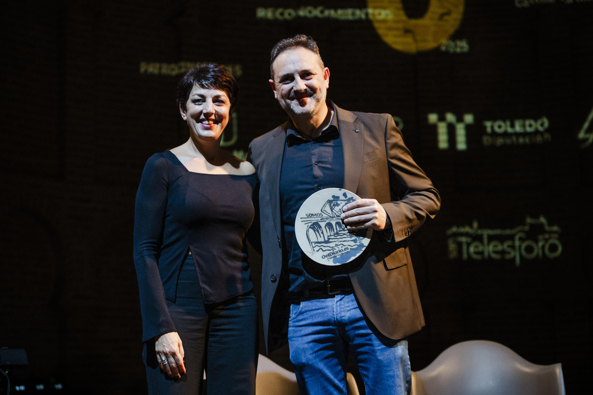 Rosalía Lloret, CEO de elDiario.es junto a José María González Arroyo, CEO de Capitán Denim