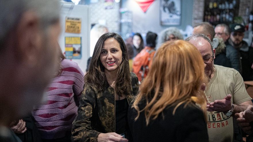 Ione Belarra, durante la presentación del libro 'Esto no es una guerra', en la Taberna Garibaldi.