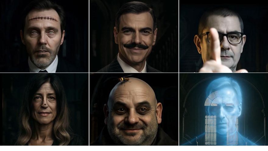 El PP convierte con IA a "la familia Sánchez" en los Addams por Halloween: "Tu pesadilla y cada día la de más gente"