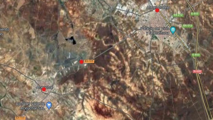 Muere una mujer de 50 años en un accidente de tráfico cerca de Aceuchal