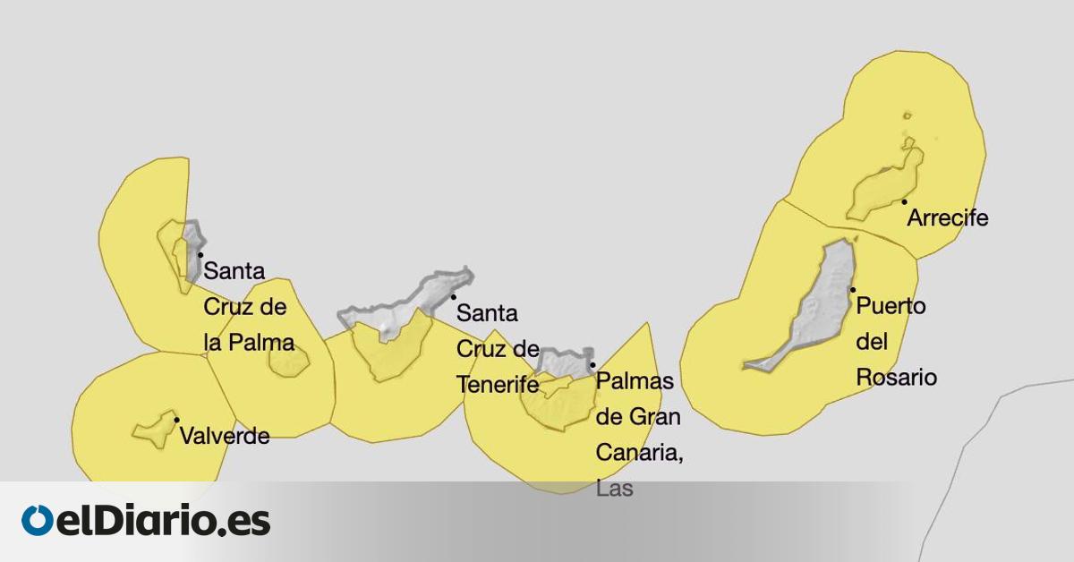 Toda Canarias, en aviso amarillo de Aemet