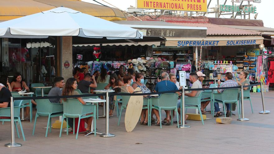 Terraza cerrada en la zona de Playa del Inglés.