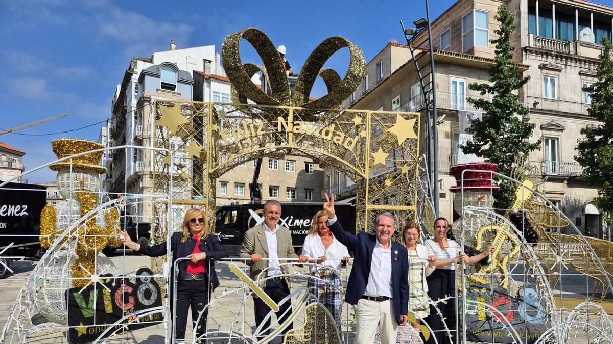 La empresa Ximenez Group inicia en julio su campaña navideña con el arranque del montaje del alumbrado de Vigo