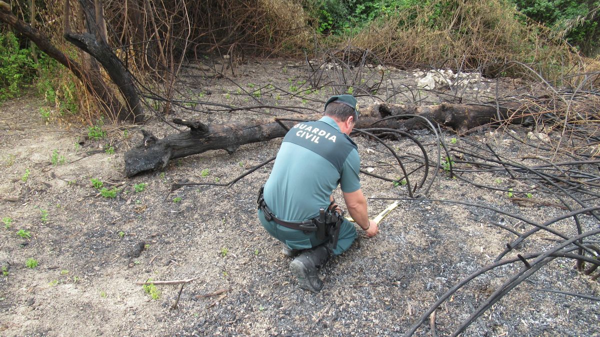 La Guardia Civil actúa en un incendio en Castro del Río